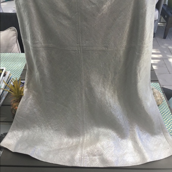 Stunning Silver Lame Real Clothes skirt Saks 5th💃 - Picture 2 of 4